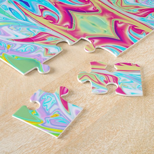 Psychedelic Puzzle Print Legpuzzel (Zijkant)