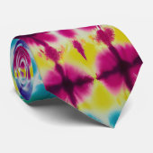 Psychedelic Radial Batik Tie Dye Abstracte Art Stropdas (Opgerold)