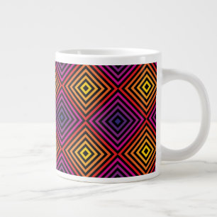 Psychedelic Rainbow Chevron Patroon Extra Grote Beker