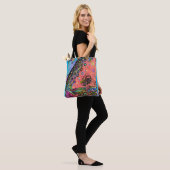Psychedelic Rainbow Forest and Stars Tote Bag (Sur le modèle)