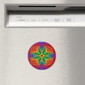 Psychedelic Rainbow Fractal Magneet (Insitu (Vaatwasser))