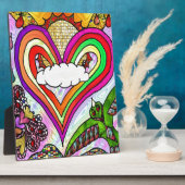Psychedelic Rainbow Heart Art Print Fotoplaat (Zijkant)