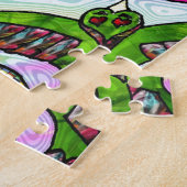 Psychedelic Rainbow Heart Art Print Legpuzzel (Zijkant)