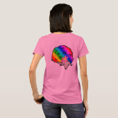 Psychedelic Rainbow Hedgehog Dames T-shirt (Achterkant volledig)