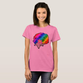 Psychedelic Rainbow Hedgehog Dames T-shirt (Voorkant volledig)