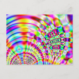 Psychedelic Rainbow Hippy Sunrise Briefkaart