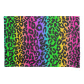 Psychedelic Rainbow Leopard Animal Print Kussensloop (Voorkant)