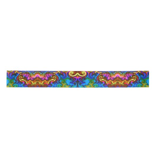 Psychedelic Rainbow Neon Ribbon Lint (Voorkant)