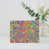 Psychedelic Rainbow Oil Pattern Briefkaart (Staand voorkant)