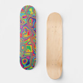 Psychedelic Rainbow Oil Pattern Skateboard (Voorkant)