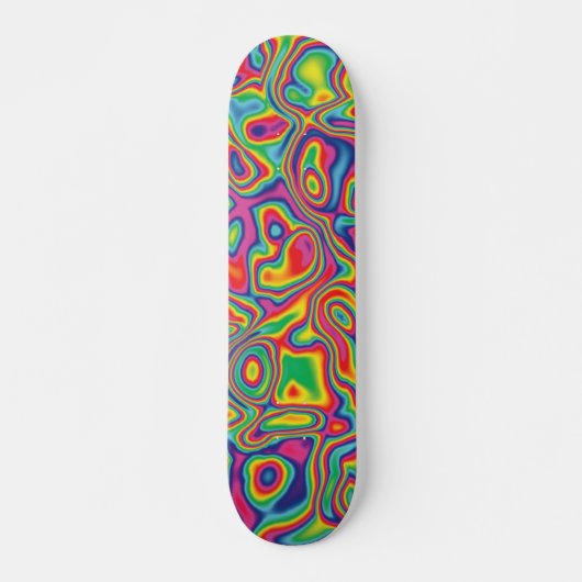 Psychedelic Rainbow Oil Pattern Skateboard (Voorkant)
