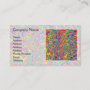 Psychedelic Rainbow Oil Pattern Visitekaartje