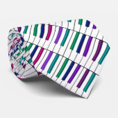 Psychedelic Rainbow Piano Wrap Music Stropdas (Opgerold)