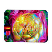 Psychedelic Rainbow-Roos Magneet (Horizontaal)