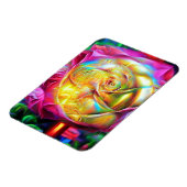 Psychedelic Rainbow-Roos Magneet (Linkerzijde)