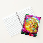 Psychedelic Rainbow-Roos Notitieboek (Binnen)