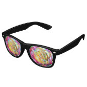 Psychedelic Rainbow-Roos Retro Zonnebril (Gekanteld)