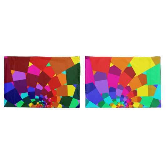 Psychedelic Rainbow Spiral Pillowcases Kussensloop (Achterkant-Set)