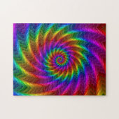Psychedelic Rainbow Spiral Puzzle Legpuzzel (Horizontaal)