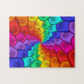 Psychedelic Rainbow Spiral Puzzle Legpuzzel (Horizontaal)
