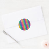 Psychedelic Rainbow Stars Ronde Sticker (Envelop)