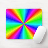 Psychedelic Rainbow Sunburst Mousepad Muismat (Met muis)