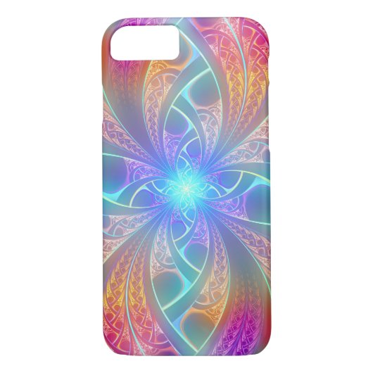 Psychedelic Rainbow Swirls Fractal Pattern Case-Mate iPhone Case (Achterkant)