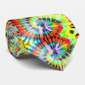 Psychedelic Rainbow Tie Dye Cravate (Roulé)