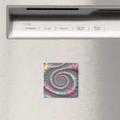 Psychedelic Rainbow Unicorn Funky Nautilus Fractal Magneet (Insitu (Vaatwasser))