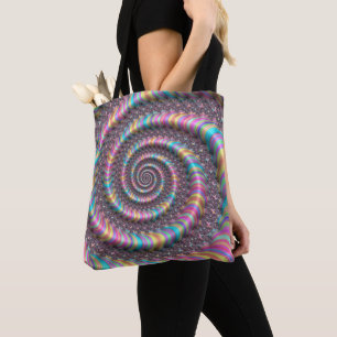 Psychedelic Rainbow Unicorn Nautilus 3D Draagtas