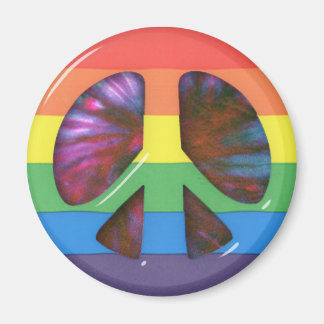 Psychedelic RainBow Vredessymbool Magneet