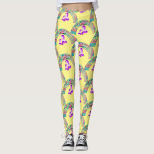 Psychedelic Rainbows and Unicorns Thunder_Cove Leggings