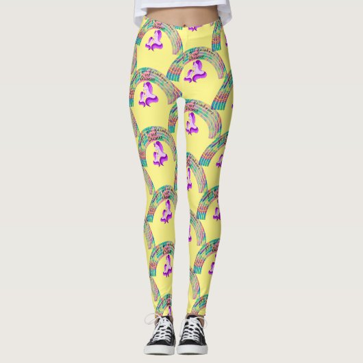 Psychedelic Rainbows and Unicorns Thunder_Cove Leggings (Voorkant)