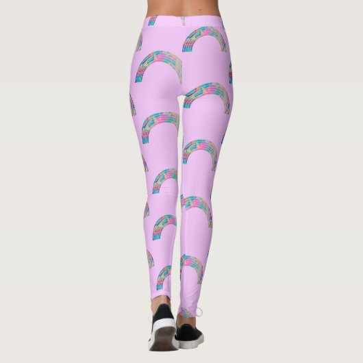 Psychedelic Rainbows and Unicorns Thunder_Cove Leggings (Achterkant)