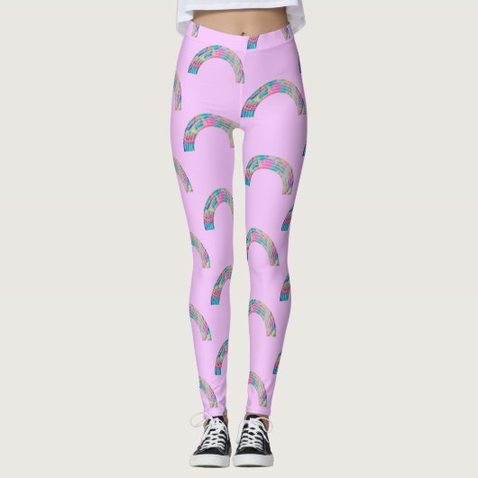 Psychedelic Rainbows and Unicorns Thunder_Cove Leggings (Voorkant)