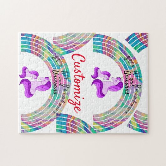 Psychedelic Rainbows and Unicorns Thunder_Cove Legpuzzel (Horizontaal)