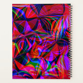 Psychedelic Red Mix Abstract kleurig Planner (Achterkant)
