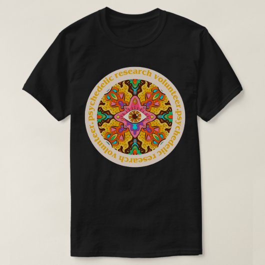 Psychedelic research vrijwilliger 46 t-shirt (Design voorkant)