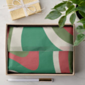 Psychedelic Retro 60s 70s Abstracte Kerstmis Tissuepapier (Geschenk)