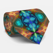 Psychedelic Retro Fractal Abstract Stropdas (Opgerold)