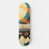 Psychedelic Retro Space Scene Skateboard (Voorkant)