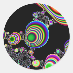 Psychedelic Ripple Ronde Sticker