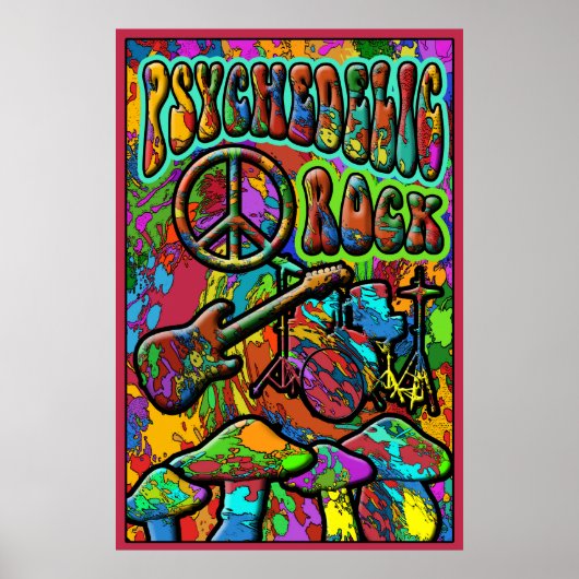 Psychedelic Rock Poster (Voorkant)