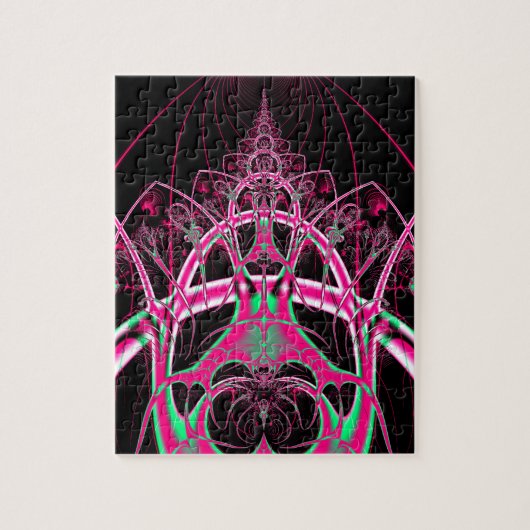 Psychedelic Rollerkusttunnel Fractal Legpuzzel (Verticaal)