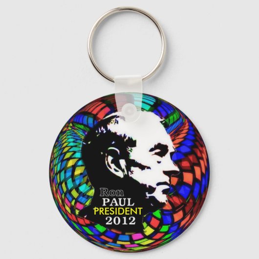 Psychedelic Ron Paul Sleutelhanger (Voorkant)