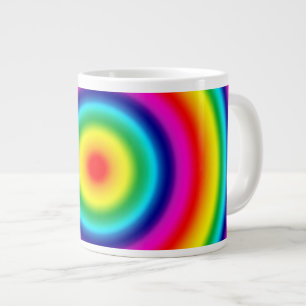 Psychedelic Round Rainbow-patroon Jumbo Beker