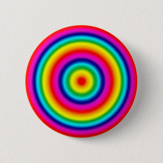 Psychedelic Round Rainbow-patroon Ronde Button 5,7 Cm (Voorkant)