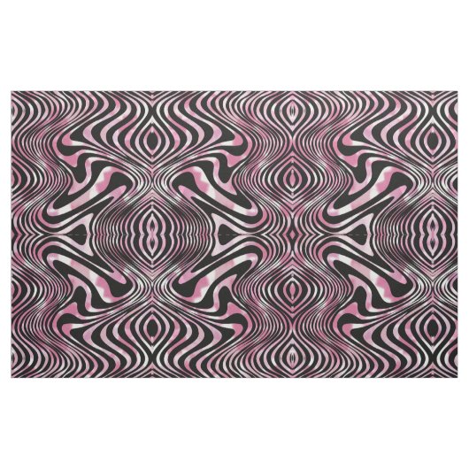 Psychedelic Shimmer Swirls Pattern Stof (Yard (91,4 cm))