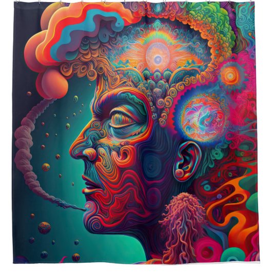 Psychedelic Shower Curtain Douchegordijn (Voorkant)
