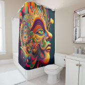 Psychedelic Shower Curtain Douchegordijn (In situ)
